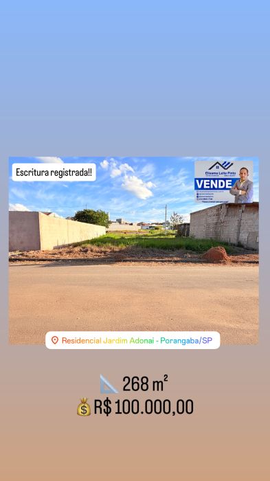 Terreno - Venda - Residencial Jardim Adonai - Porangaba - SP